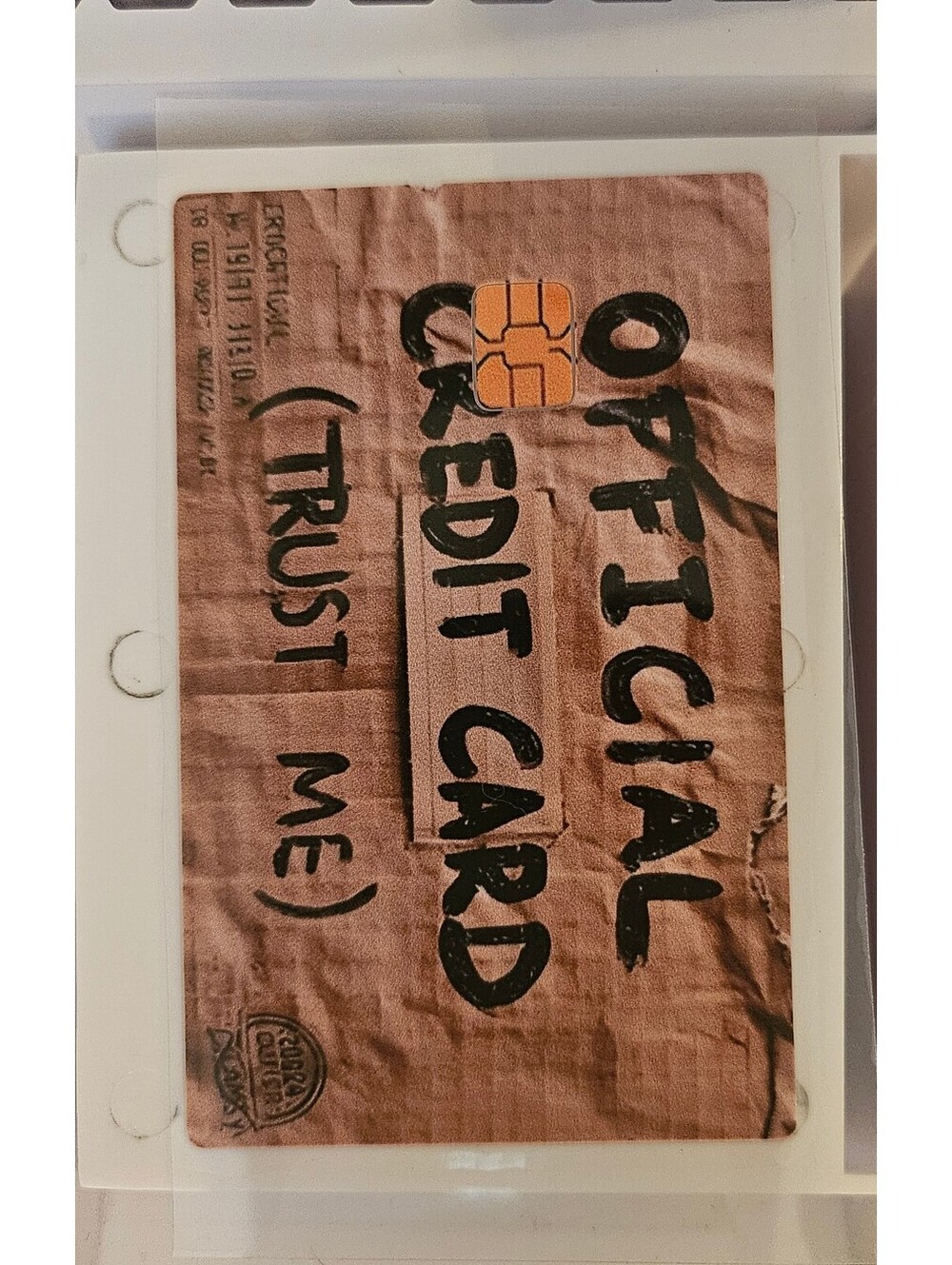 Funny cardboard trust me credit - with chip Credit/Debit Card Skin Sticker NEW